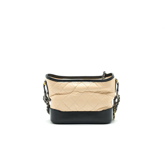 Chanel Small Gabrielle Hobo Bag Beige/Black