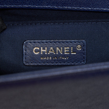 Chanel Boy Chanel Old Medium Caviar Navy with