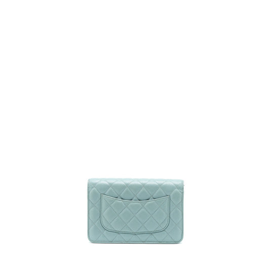 Chanel Wallet On Chain Caviar Light Blue