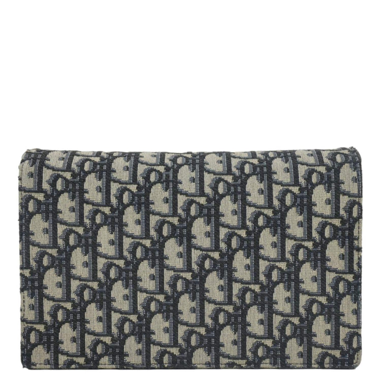 CHRISTIAN DIOR Saddle Oblique Jacquard Pouch Crossbody Bag Navy Blue