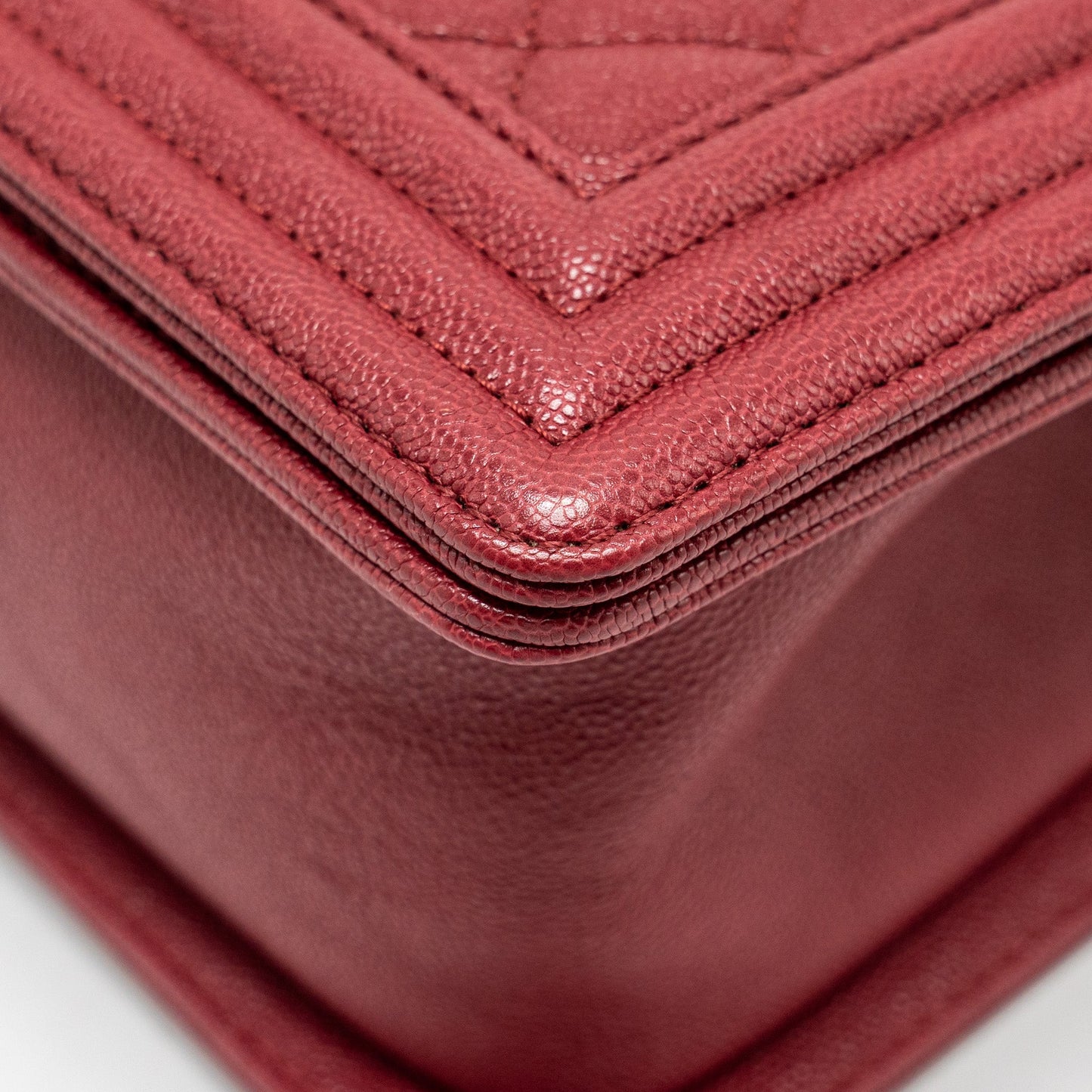 Chanel Medium Boy Bag Caviar Red