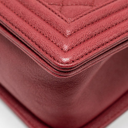 Chanel Medium Boy Bag Caviar Red