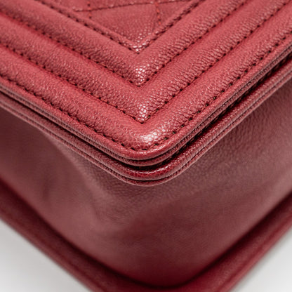 Chanel Medium Boy Bag Caviar Red
