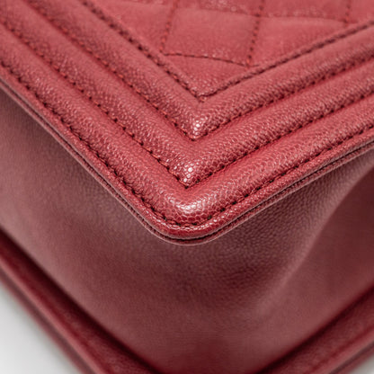 Chanel Medium Boy Bag Caviar Red