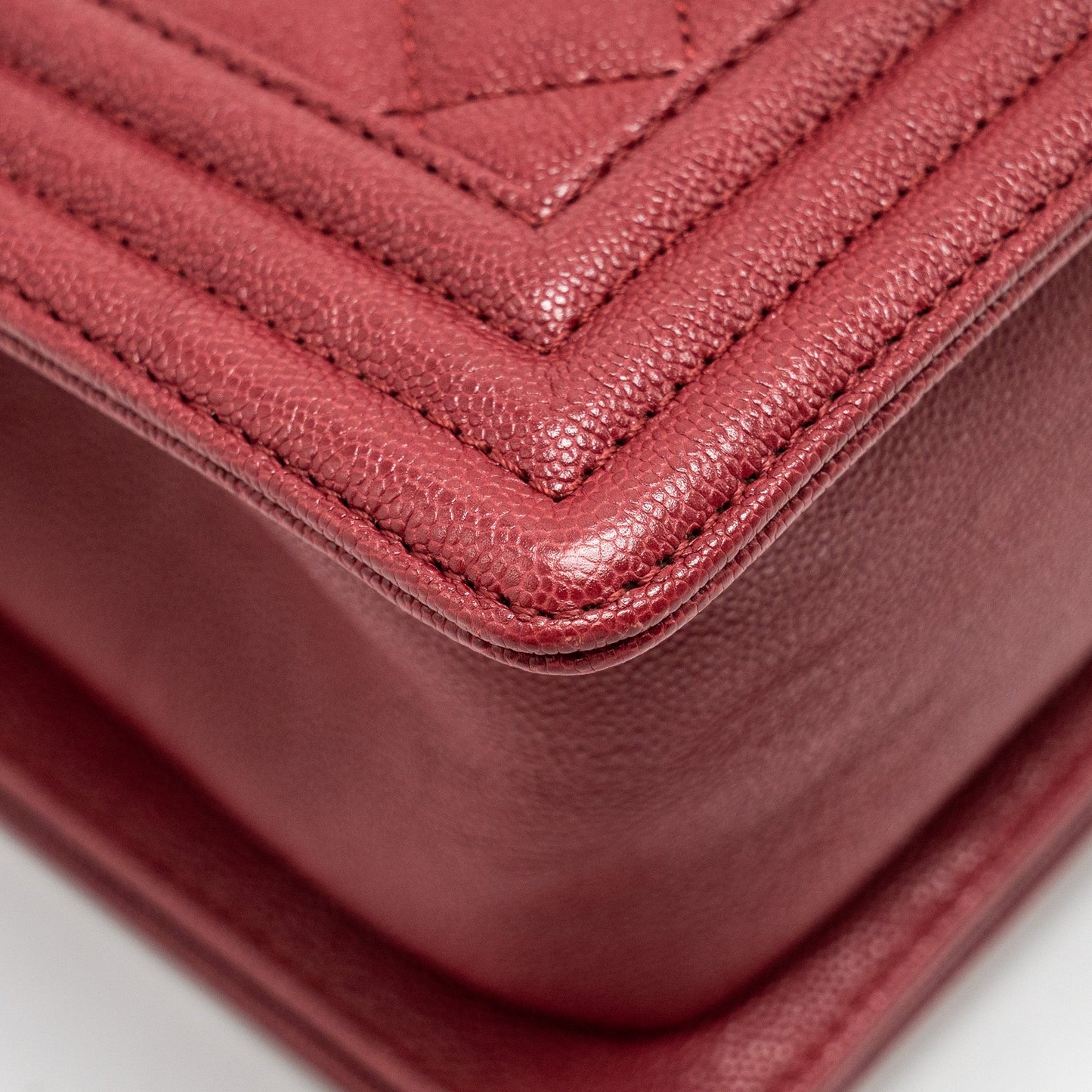 Chanel Medium Boy Bag Caviar Red