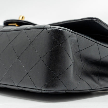 Chanel  Medium Classic Double  Flap Bag Lambskin Black