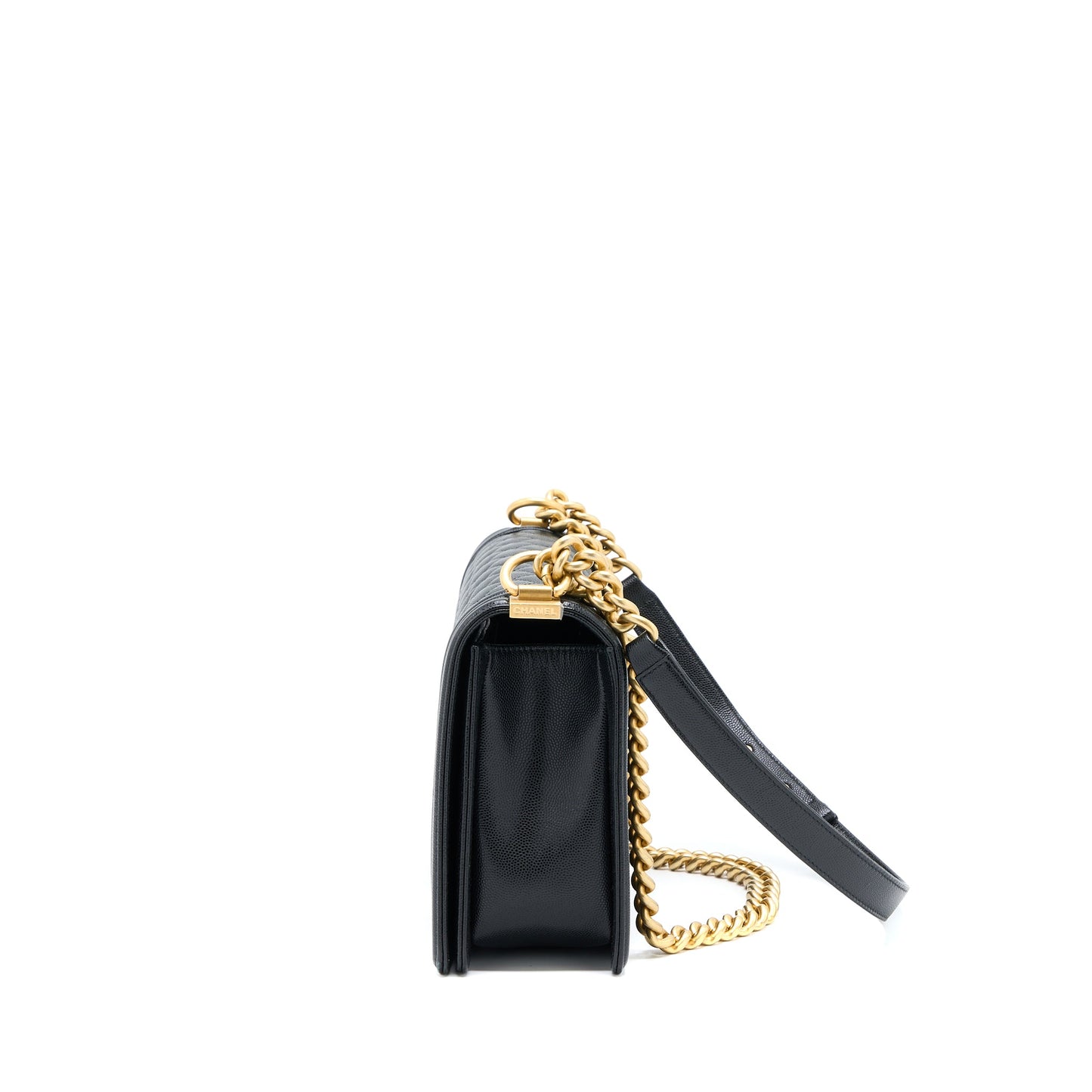 Chanel Boy Bag 28cm Caviar Black Brushed
