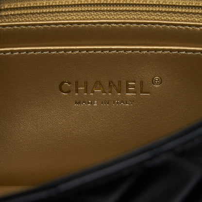 Chanel 22S Pearl Crush Mini Rectangular Flap Bag Lambskin Black