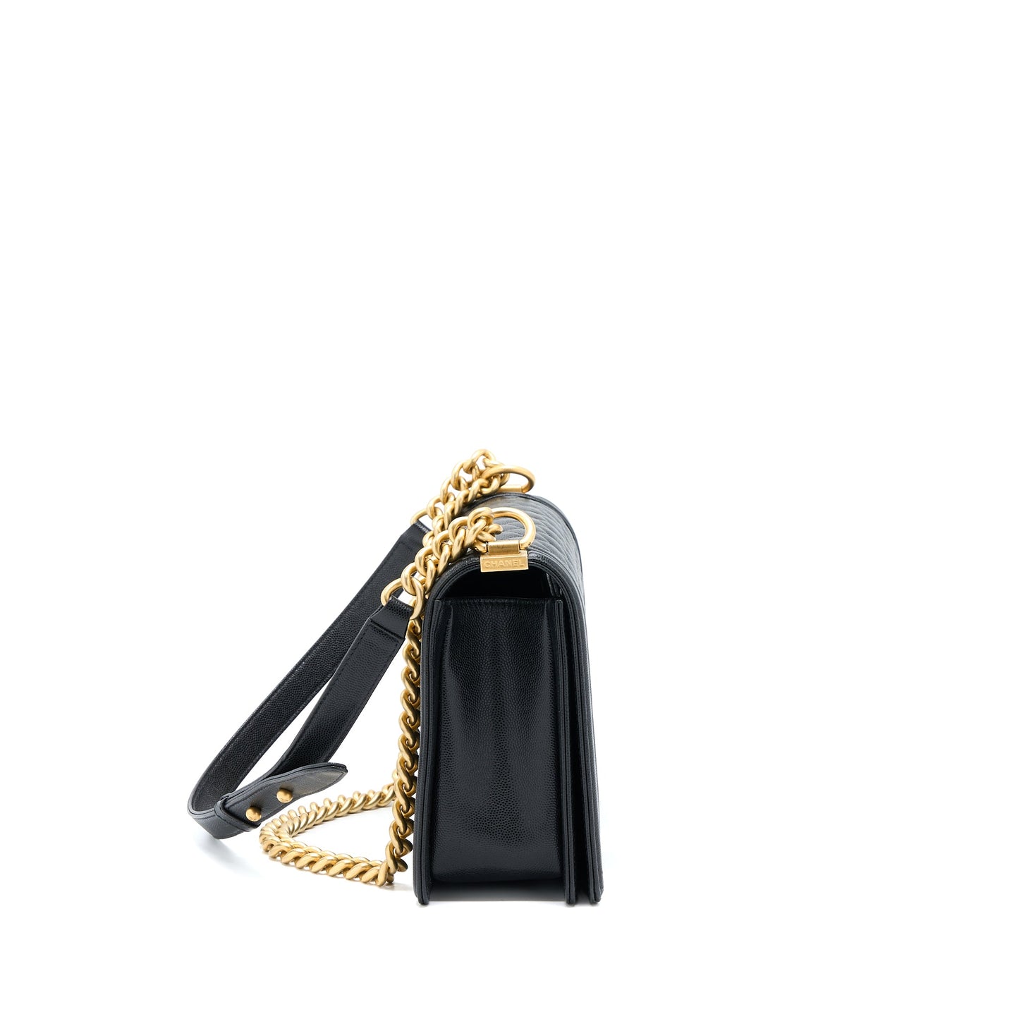 Chanel Boy Bag 28cm Caviar Black Brushed