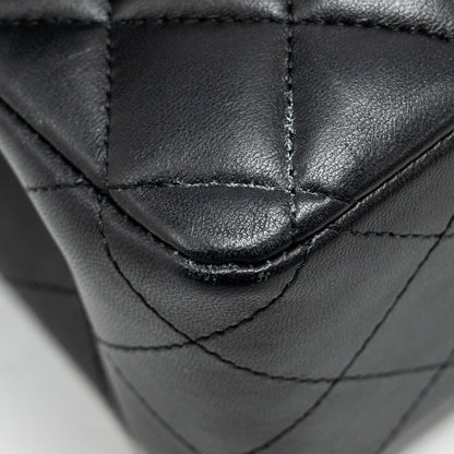 Chanel  Medium Classic Double  Flap Bag Lambskin Black