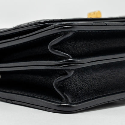 CHANEL Mini 2.55 Reissue Wallet On Chain Aged Calfskin Black  (Microchip)