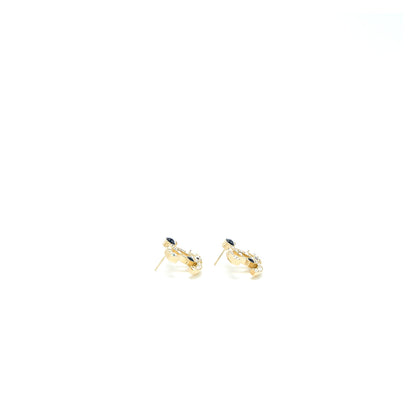Chanel CC Logo Crystal Earrings L