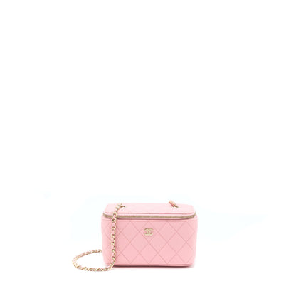 Chanel 22C Long Vanity With Chain Caviar Pink L