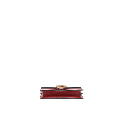 Gucci Dionysus Super Mini Leather Bag Red SHW