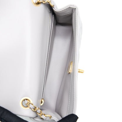Chanel Pearl Crush Mini Rectangular Lambskin Grey Brushed (Microchip)