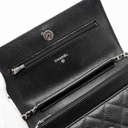 Chanel Classic Wallet On Chain Caviar Black  (Microchip)