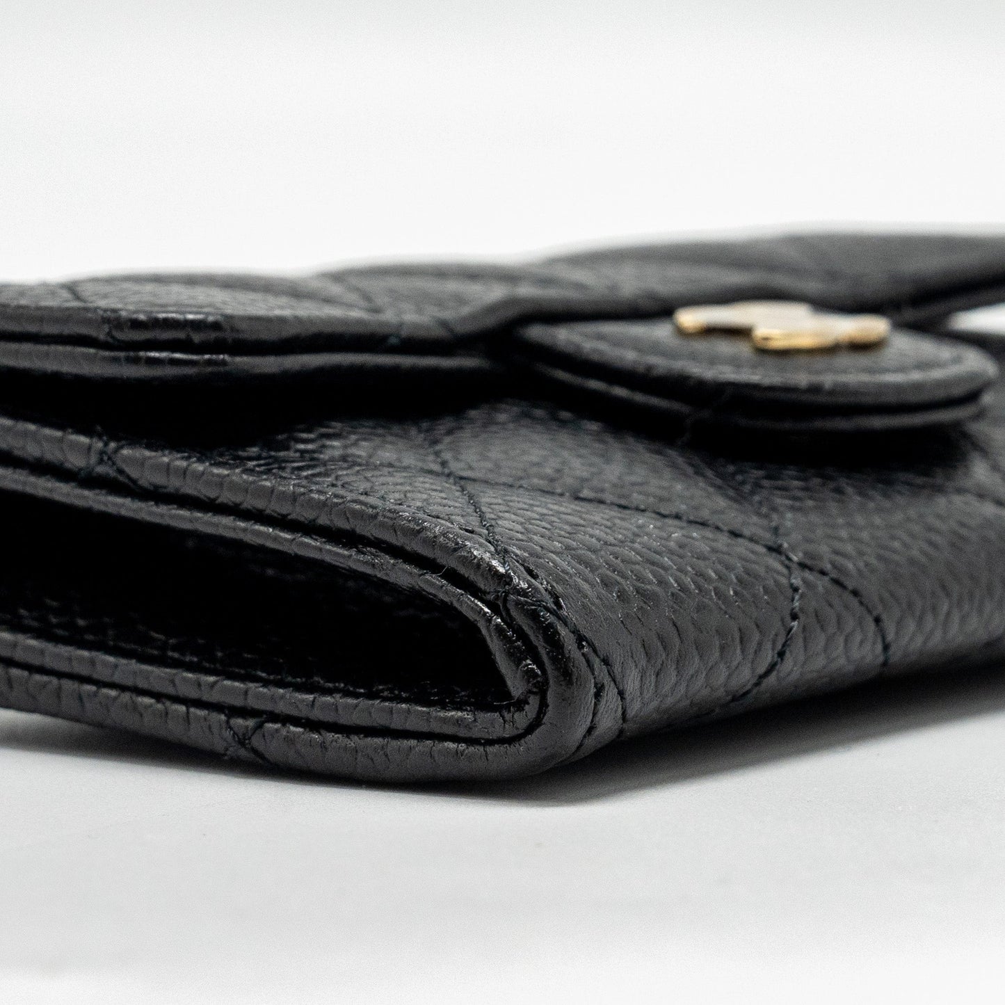 Chanel Classic Flap Card Holder CAVIAR BLACK  (Microchip)