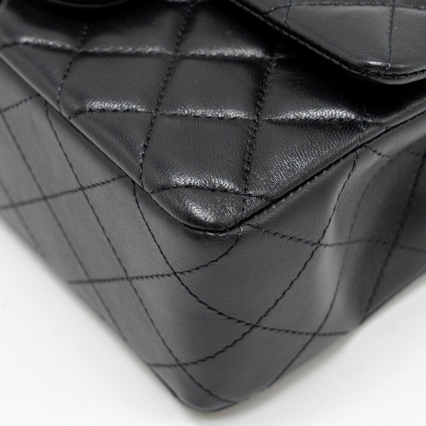 Chanel Mini Rectangular Flap Bag Lambskin Black L (Microchip)