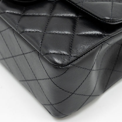Chanel Mini Rectangular Flap Bag Lambskin Black L (Microchip)