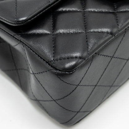 Chanel Mini Rectangular Flap Bag Lambskin Black L (Microchip)