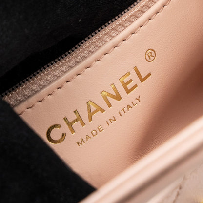 Chanel 23k Mini Shopping Bag Calfskin Light Pink  Brushed (Microchip)