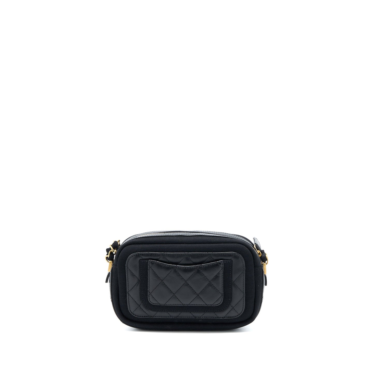 Chanel Camera Bag Leather/ Canvas Black