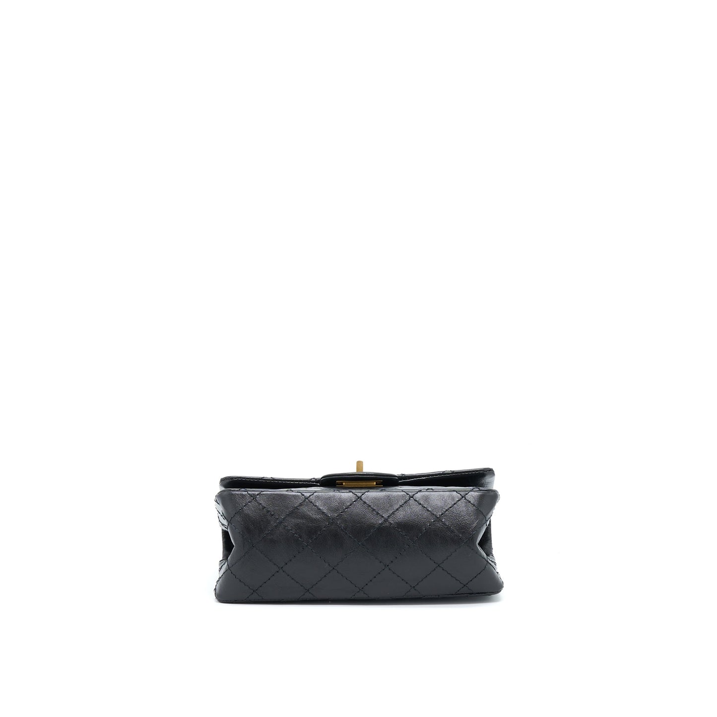 Chanel Mini 2.55 Reissue Flap Bag Aged Calfskin Black Brushed  (Microchip)