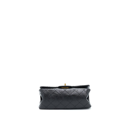 Chanel Mini 2.55 Reissue Flap Bag Aged Calfskin Black Brushed  (Microchip)