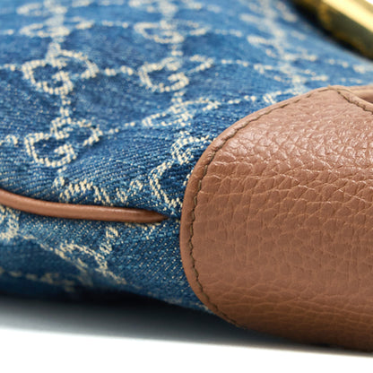 Gucci Jackie 1961 Small Shoulder Bag Denim/Leather Blue/Brown