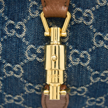 Gucci Jackie 1961 Small Shoulder Bag Denim/Leather Blue/Brown