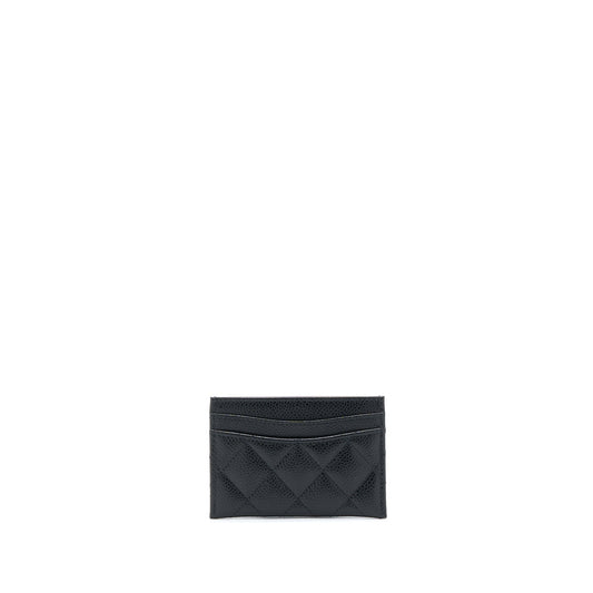 Chanel Class Quilted Card Holder Caviar Black