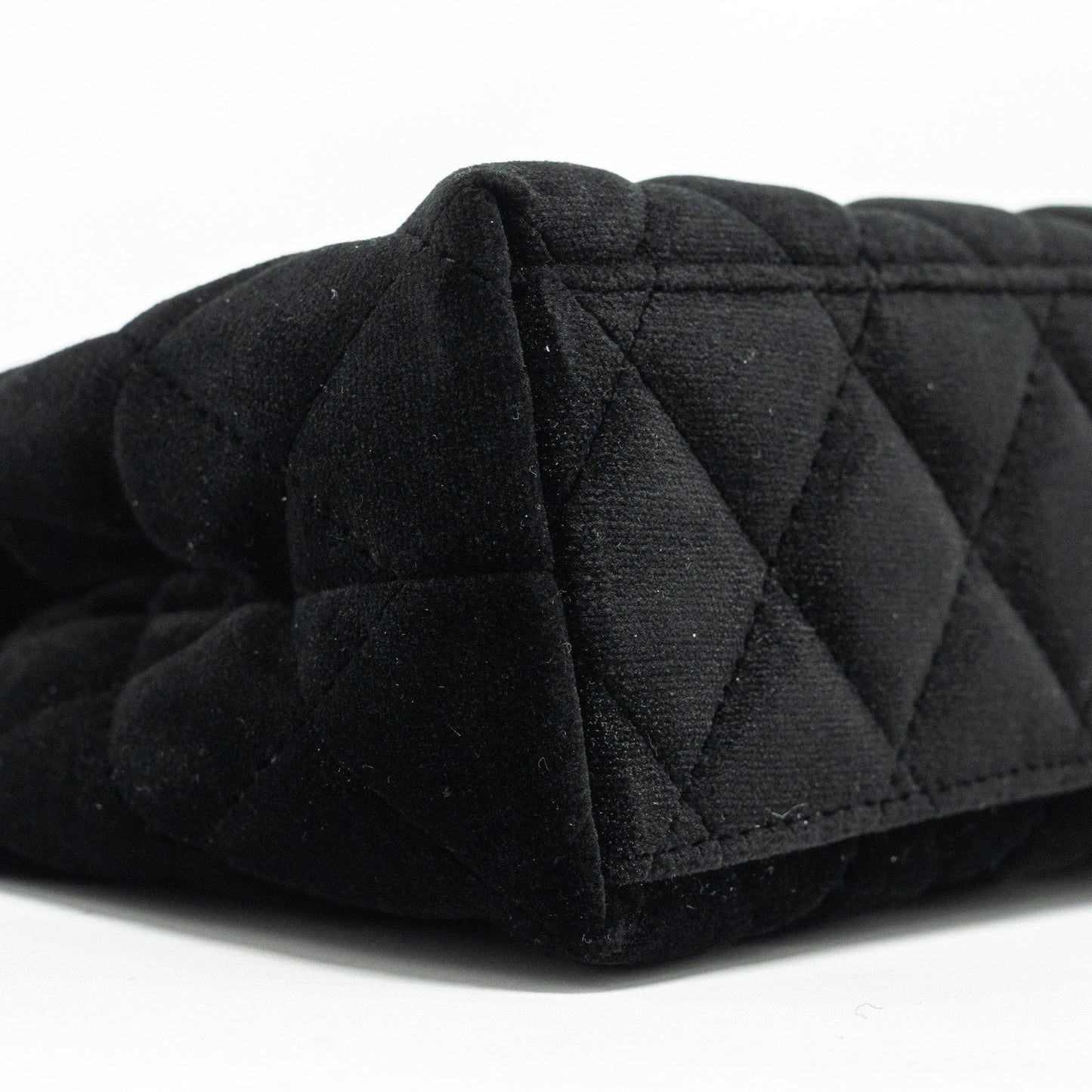 Chanel 24a Mini Shopping Tote/Mini Kelly Velvet Black  (microchip)