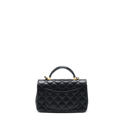 Chanel Top handle rectangular flap bag lambskin
