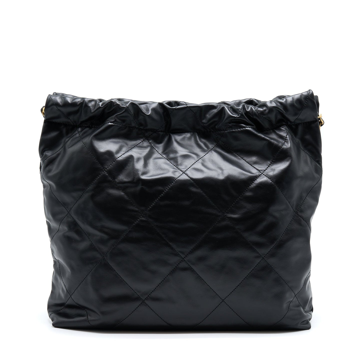 Chanel 22 Bag Medium Shiny Calfskin Black  (Microchip)