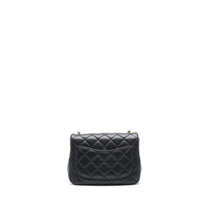 Chanel Mini Square Pearl Crush Lambskin Black