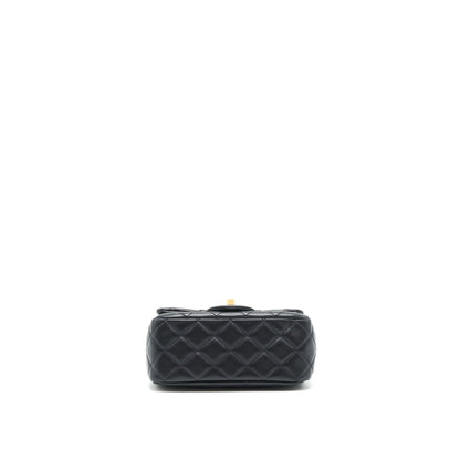 Chanel Mini Square Pearl Crush Lambskin Black
