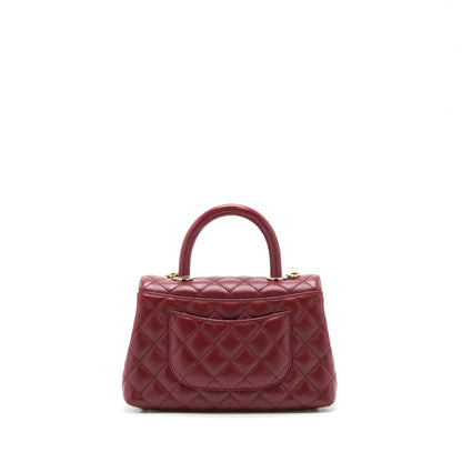 Chanel 21A Small Coco Handle Caviar NC635 Burgundy L