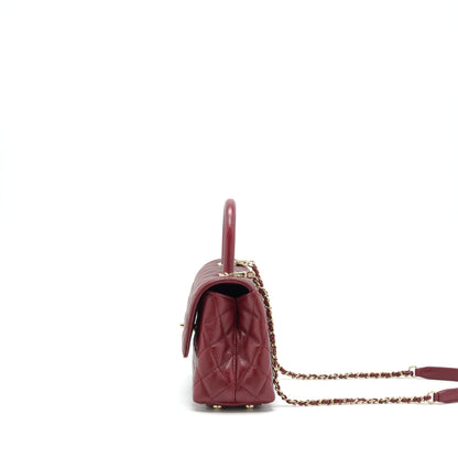 Chanel 21A Small Coco Handle Caviar NC635 Burgundy L