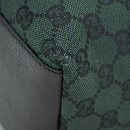 Gucci GG Canvas shopping Bag dark green / black