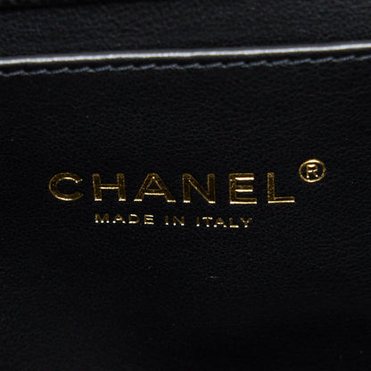 Chanel 22K Coco First Flap Bag Grained Calfskin Black  (Microchip)