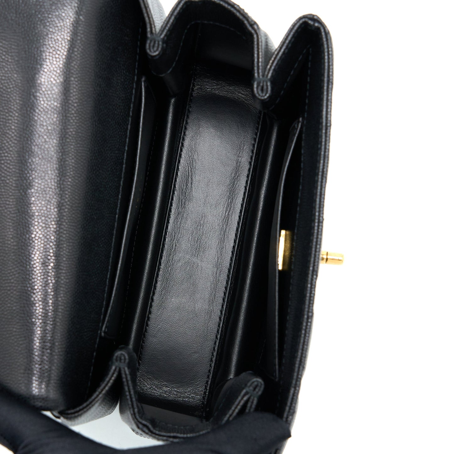 Chanel 22K Coco First Flap Bag Grained Calfskin Black  (Microchip)