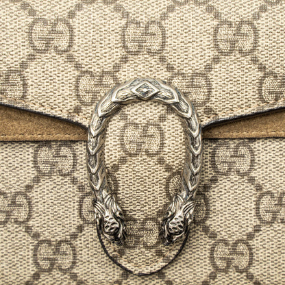 Gucci Dionysus Super Mini Bag GG Supreme/Suede Beige SHW