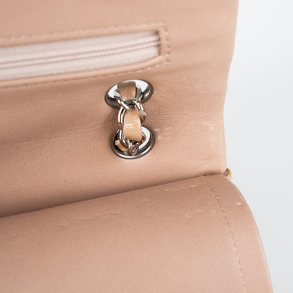 Chanel Patent Medium Classic Flap Beige