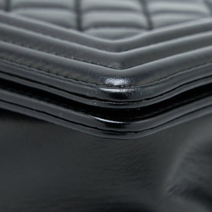 Chanel Medium Boy Bag Lambskin Black Ruthenium
