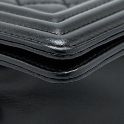 Chanel Medium Boy Bag Lambskin Black Ruthenium