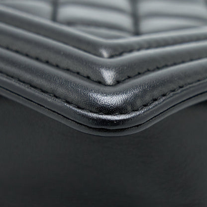 Chanel Medium Boy Bag Lambskin Black Ruthenium
