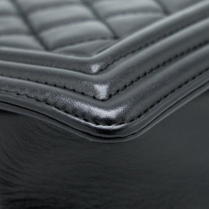 Chanel Medium Boy Bag Lambskin Black Ruthenium