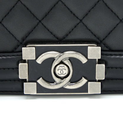 Chanel Medium Boy Bag Lambskin Black Ruthenium