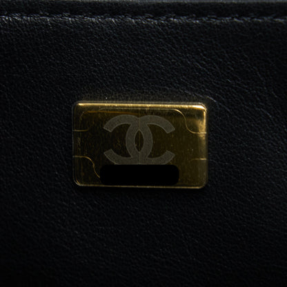 Chanel 22K Retro Classic New Square Flap Bag Goatskin Black  (Microchip)