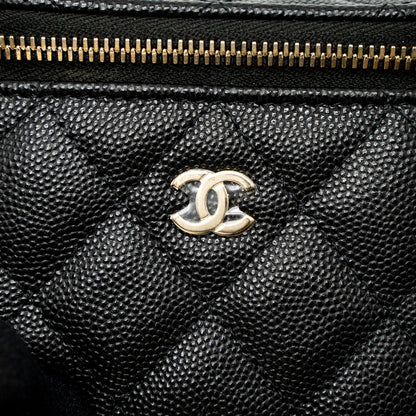 Chanel Mini Vanity with Chain Caviar Black L (Microchip)